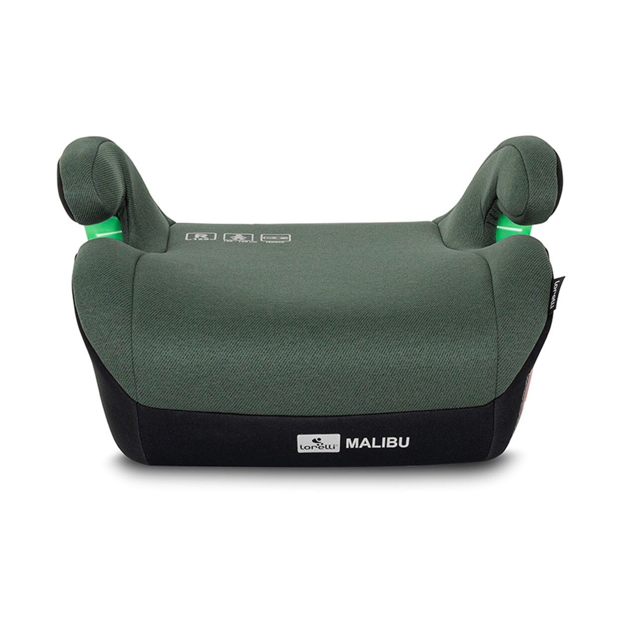 Lorelli Kindersitzerhöhung Malibu 125-150cm Isofix abnehmbarer Bezug Armlehne grün