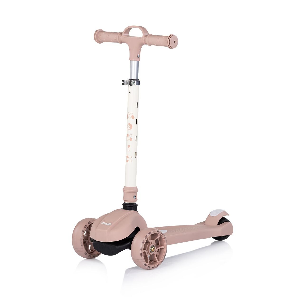 Chipolino Kinderroller Moxie Musik, Licht, klappbar, Tragegriff, 3-Räder, Bremse rosa