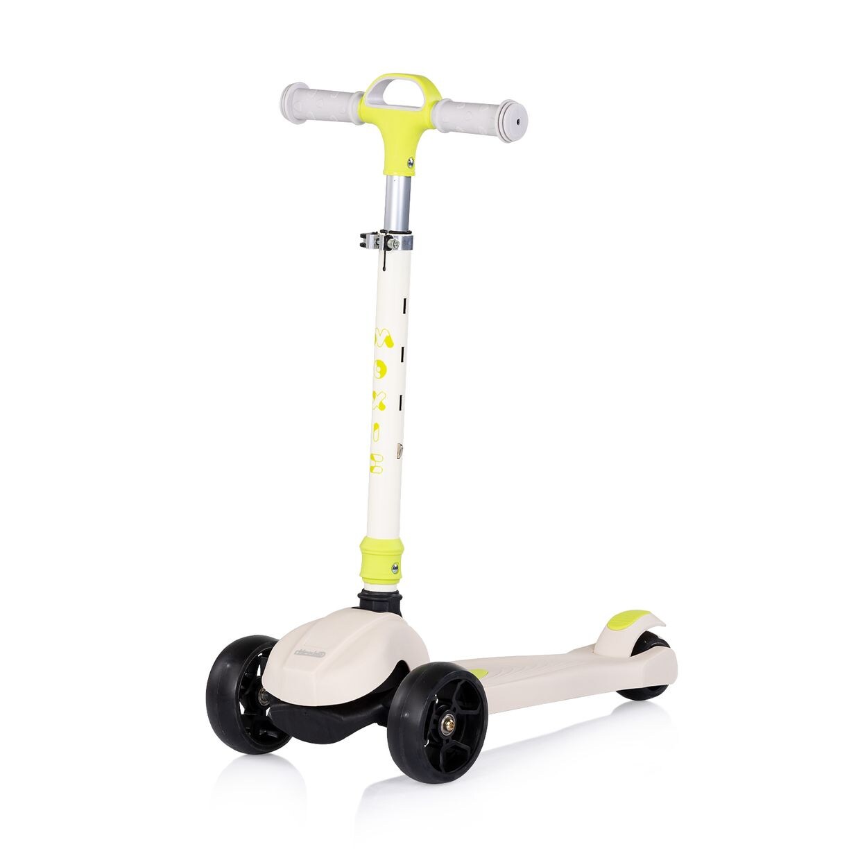 Chipolino Kinderroller Moxie Musik, Licht, klappbar, Tragegriff, 3-Räder, Bremse weiß