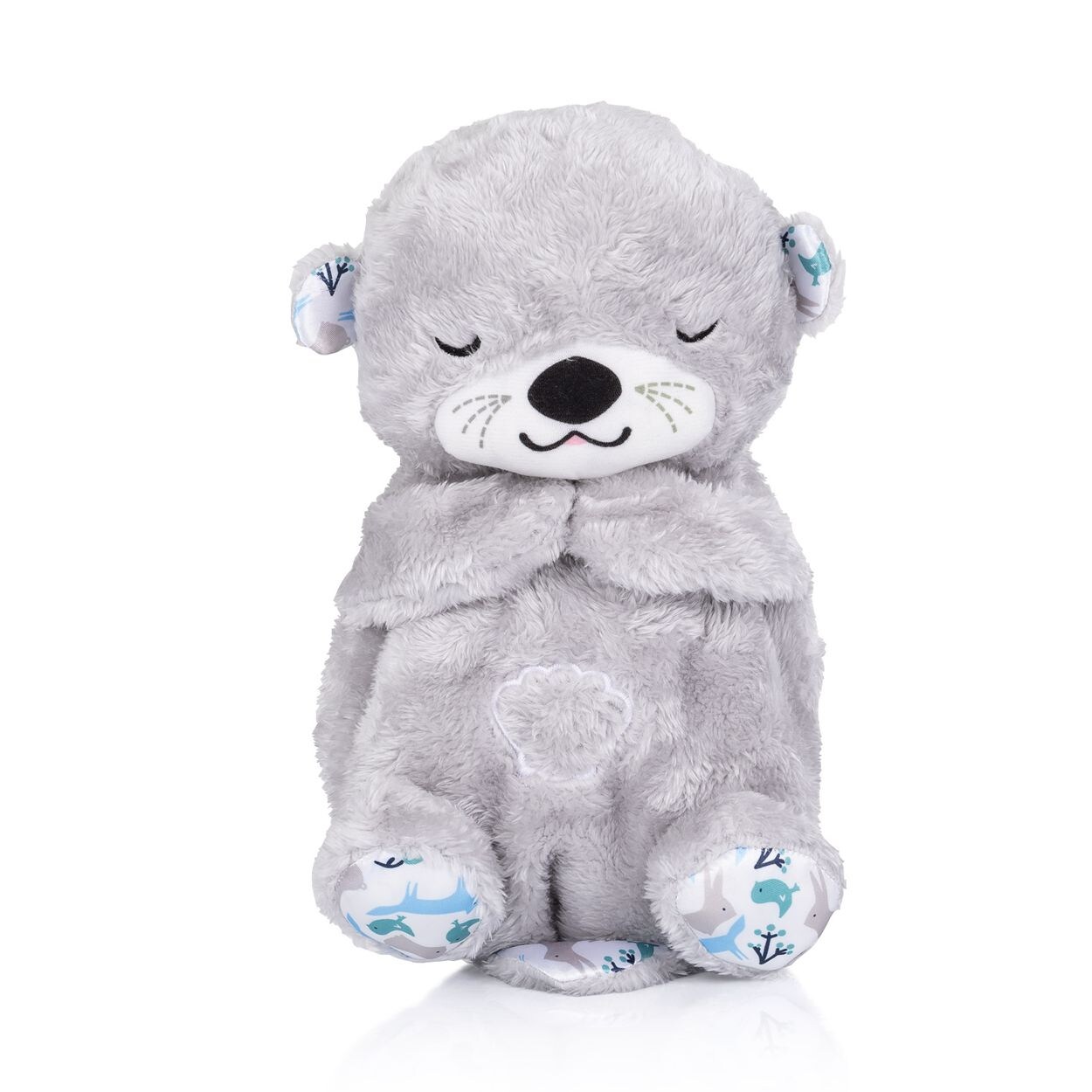 Chipolino Musik Plüschtier Otter, Lichter, Musikspielzeug, Geräusche, Melodien grau