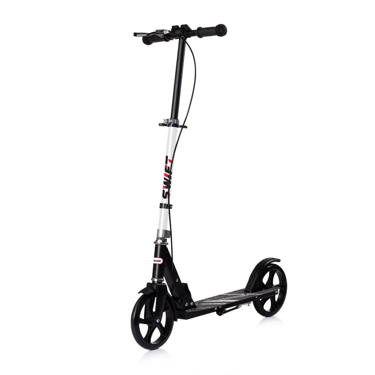 Chipolino Kinderroller Swift klappbar Anti-Rutsch-Griffe Hinterradbremse ABEC-7 wei&szlig; - Bild 1