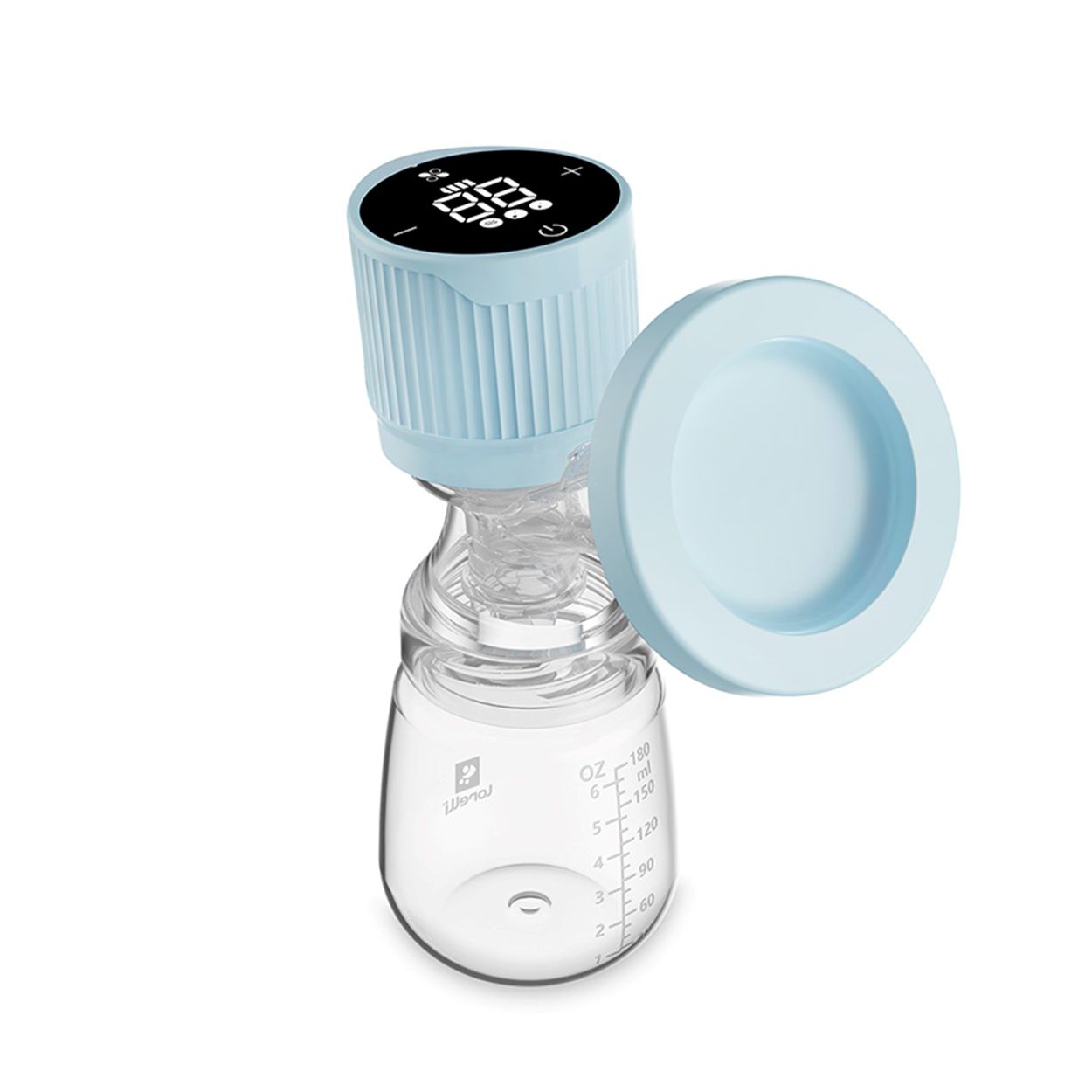 Lorelli elektrische Milchpumpe Lila 180 ml Flasche LED-Anzeige Timer 3 Modi blau - Bild 1