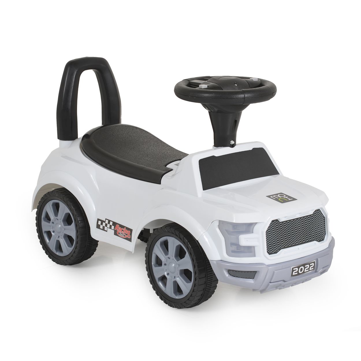 Moni Rutschfahrzeug Orlando Musik Lichter Staufach Kunststoffreifen ab 1 Jahr wei&szlig; - Bild 1