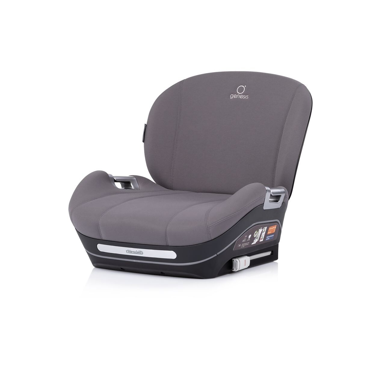 Chipolino Kindersitzerhöhung Genesis i-Size 125-150 cm Isofix, Rückenlehne grau