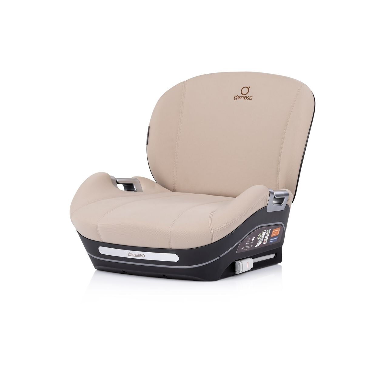 Chipolino Kindersitzerhöhung Genesis i-Size 125-150 cm Isofix, Rückenlehne beige