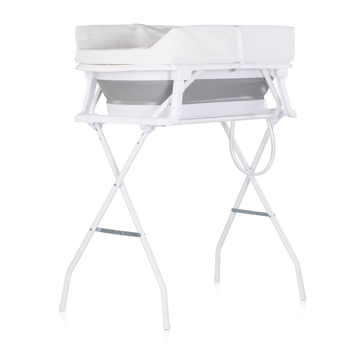 Chipolino Babywanne, Wickeltisch 2 in 1 Sonata Ständer faltbar Thermometer 11 kg grau