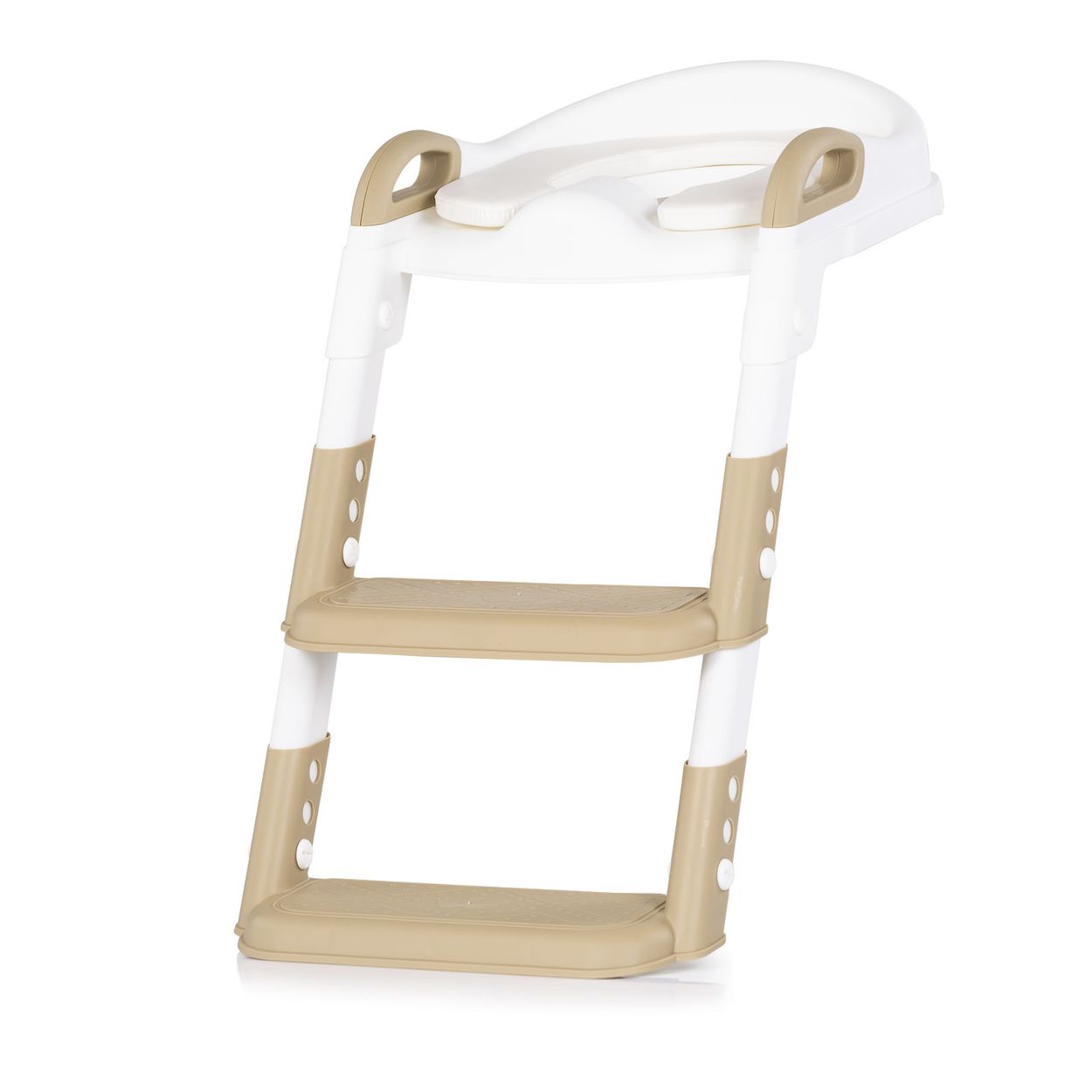 Chipolino Toilettentrainer Kiddy Toilettensitz h&ouml;henverstellbar Griffe Stufen beige - Bild 1