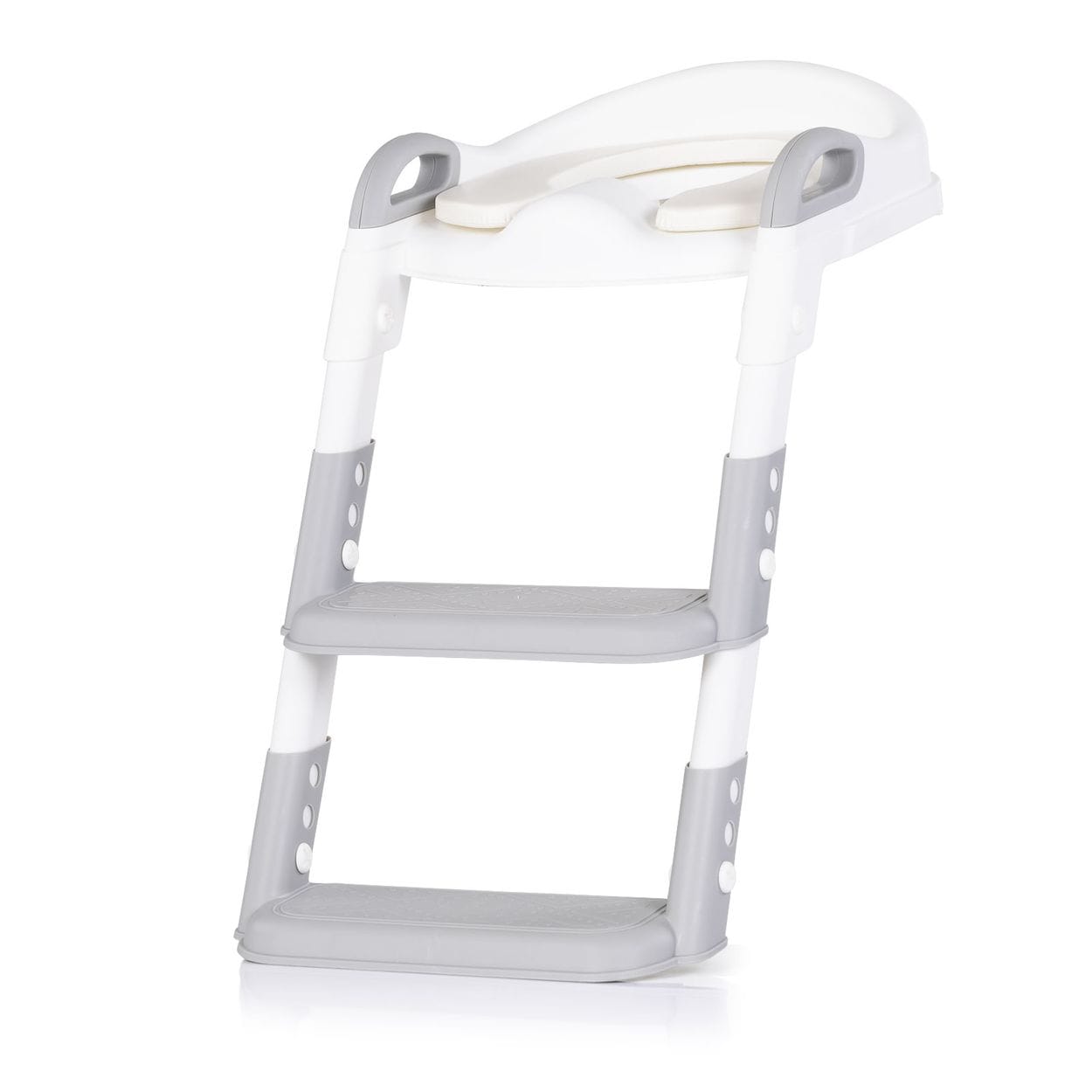 Chipolino Toilettentrainer Kiddy Toilettensitz h&ouml;henverstellbar Griffe Stufen grau - Bild 1