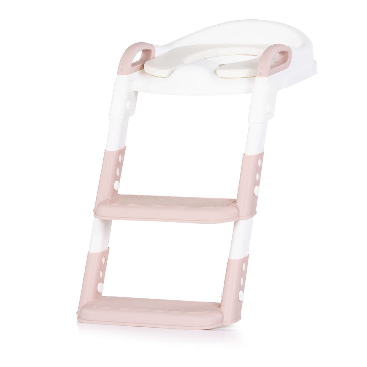 Chipolino Toilettentrainer Kiddy Toilettensitz h&ouml;henverstellbar Griffe Stufen rosa - Bild 1