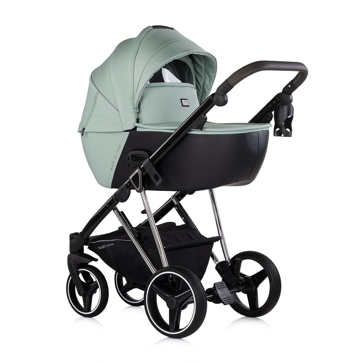Chipolino Kombikinderwagen 3 in 1 Imperium Babyschale Babywanne Tasche Korb Gurt grün