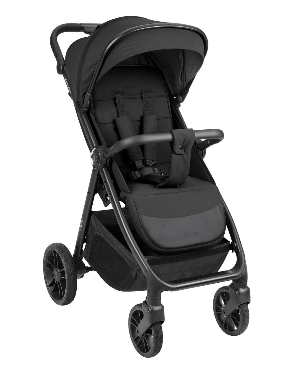 Kikka boo Kinderwagen, Buggy Jody PU-Räder Federung Hinterradbremse 5-Punkt-Gurt schwarz