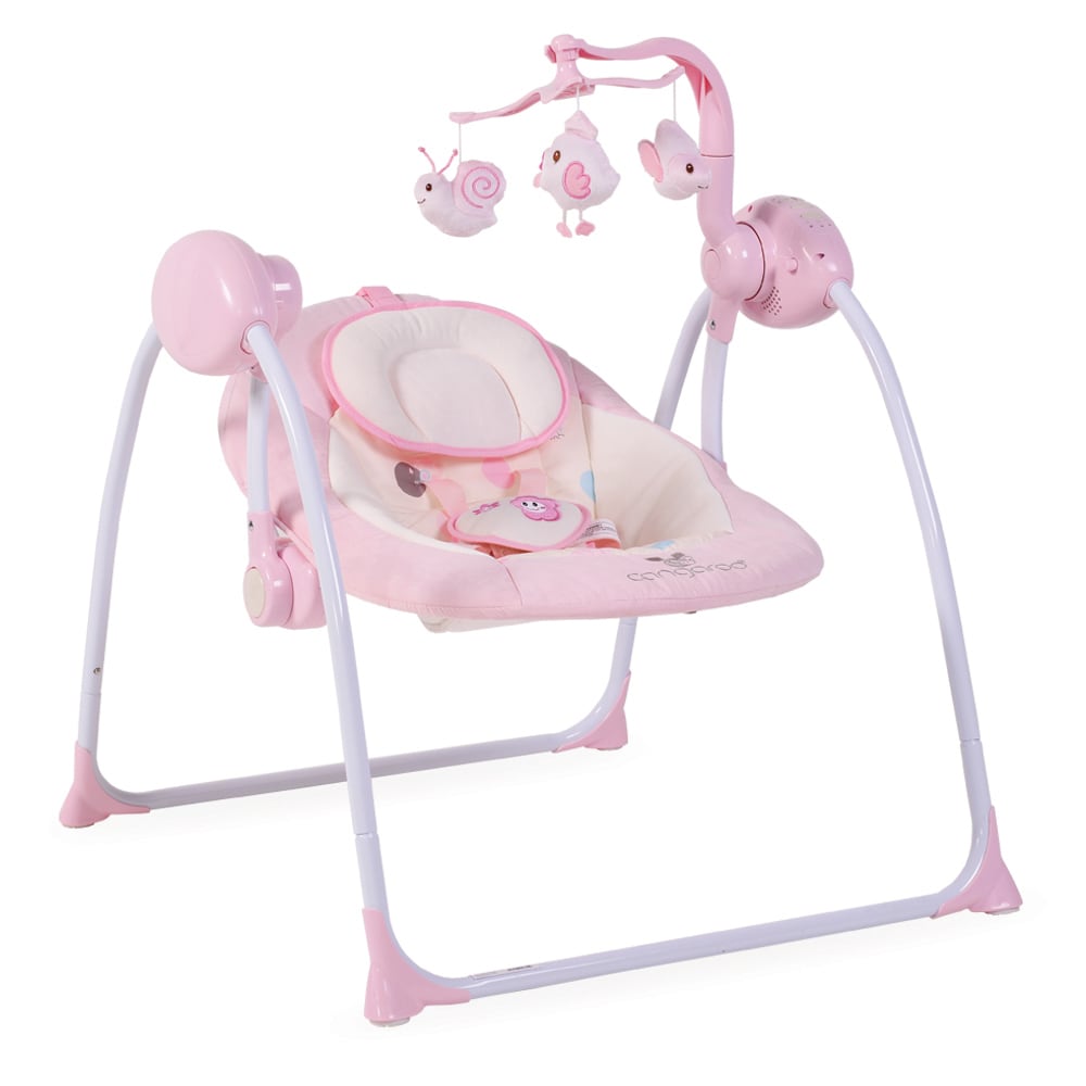 Babywippe Swing+ mit Musikfunktion, regulierbare Lautst&auml;rke, Zeitschaltuhr rosa - Bild 1