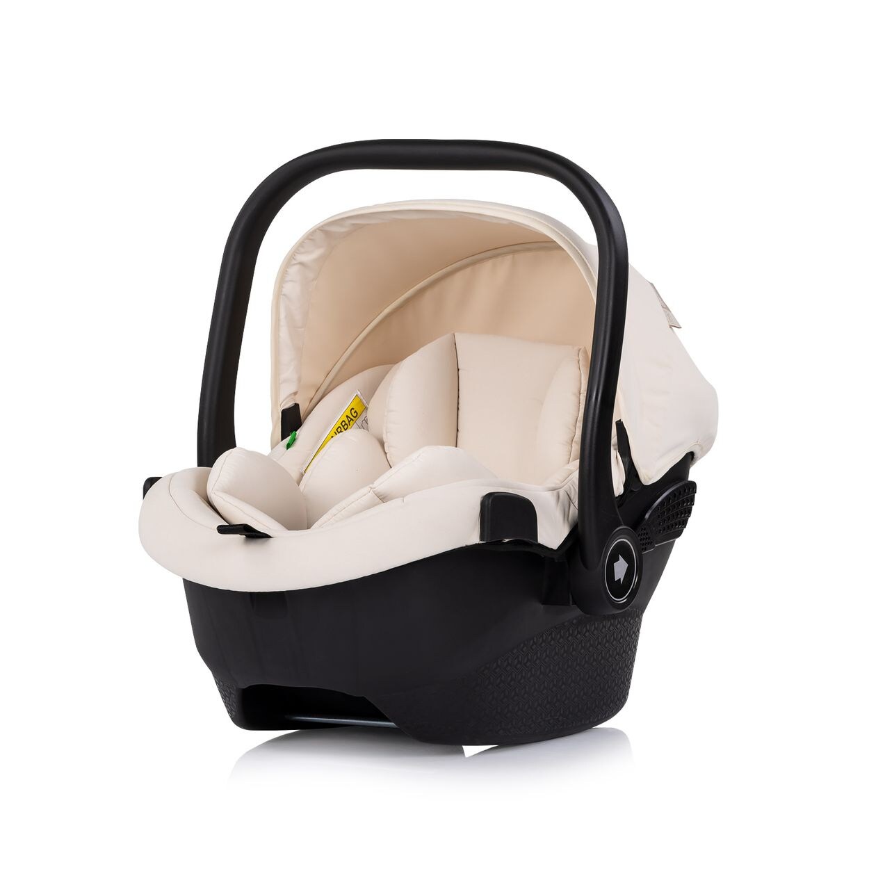Chipolino Babyschale Pearl i-Size (40-85cm) Sonnendach 3-Punkt-Gurt Kopfstütze beige