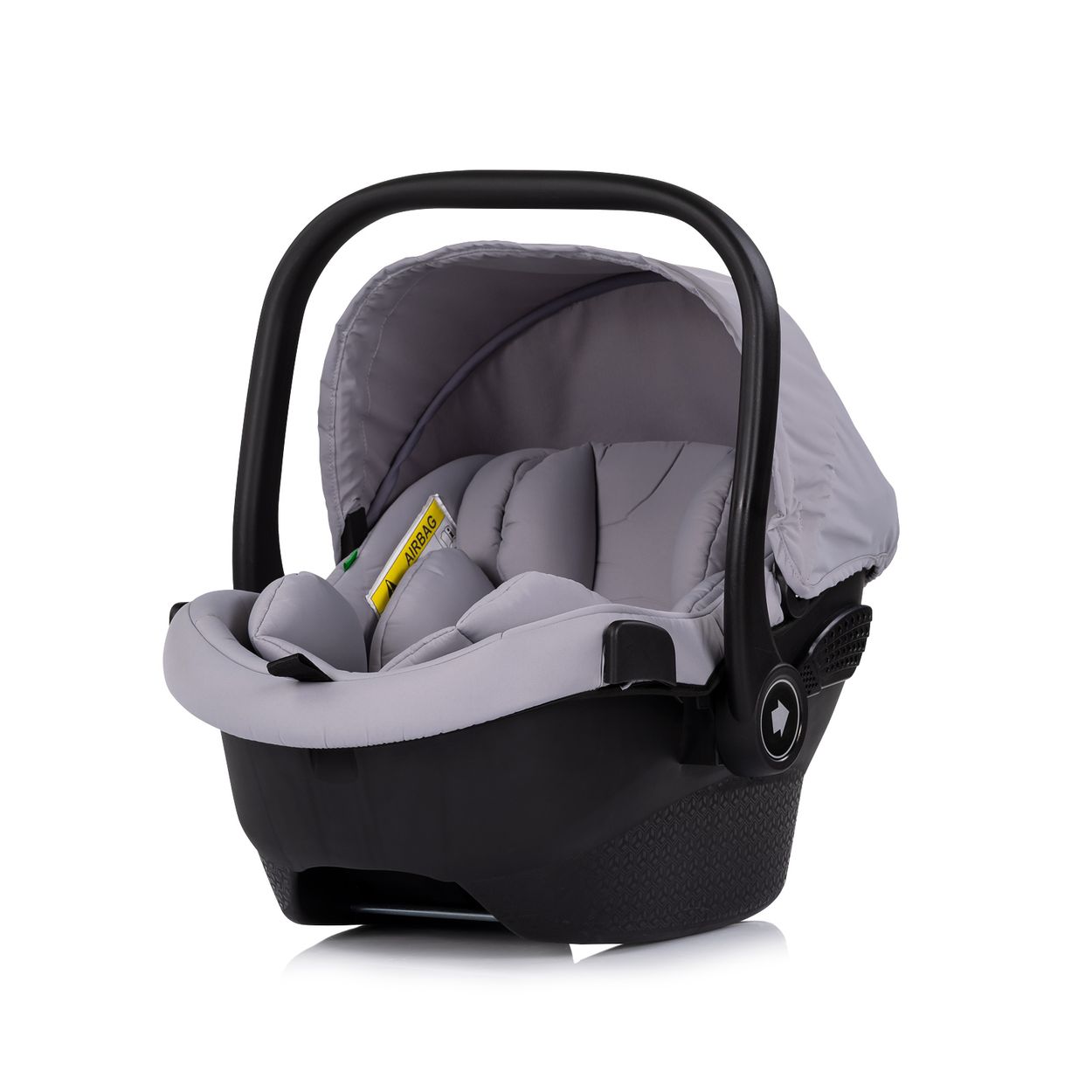Chipolino Babyschale Pearl i-Size (40-85cm) Sonnendach 3-Punkt-Gurt Kopfst&uuml;tze grau - Bild 1