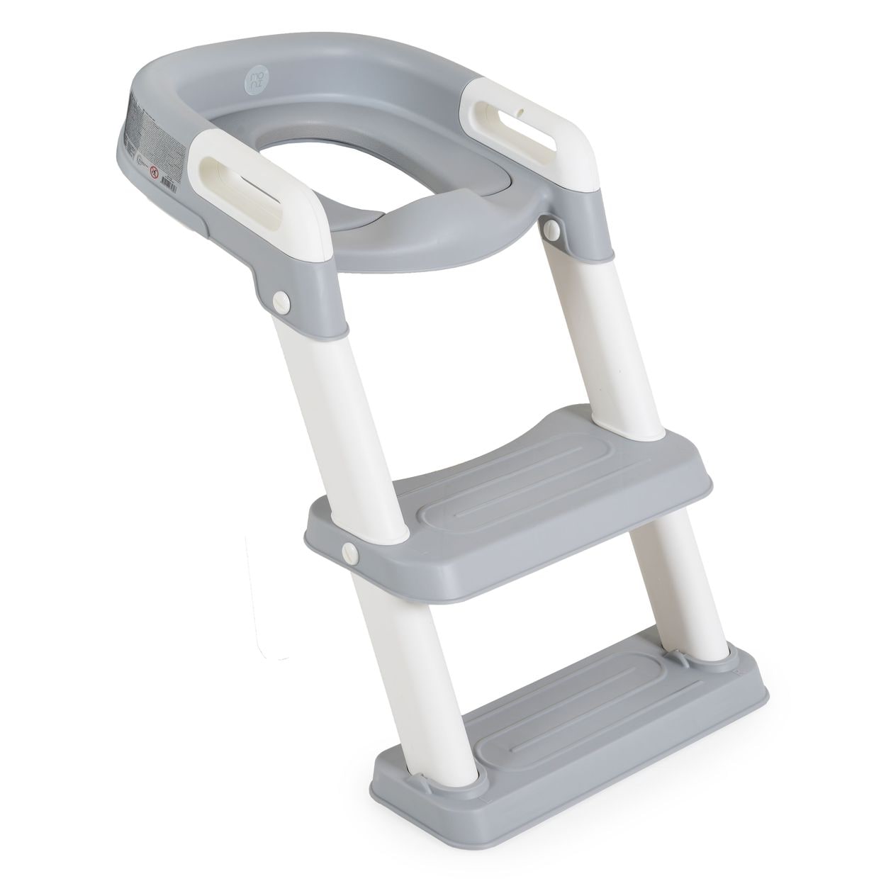 Moni Toilettentrainer Lifty faltbar abnehmbarer Toilettensitz Stufen Griffe 35kg grau - Bild 1