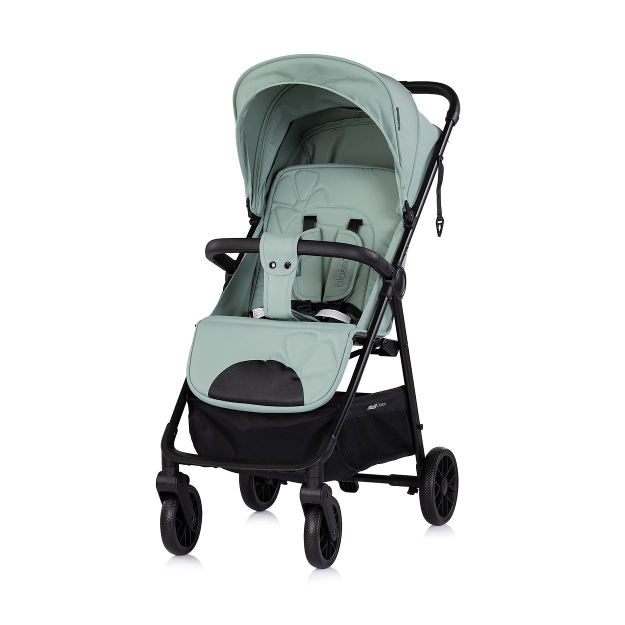 Chipolino Kinderwagen Blossom Stoßdämpfer verstellbare Rückenlehne Korb bis 22kg grün