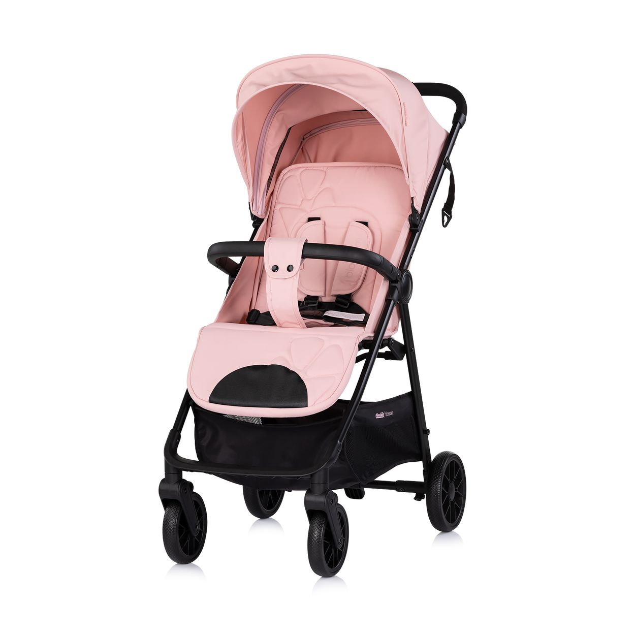 Chipolino Kinderwagen Blossom Sto&szlig;d&auml;mpfer verstellbare R&uuml;ckenlehne Korb bis 22kg rosa 