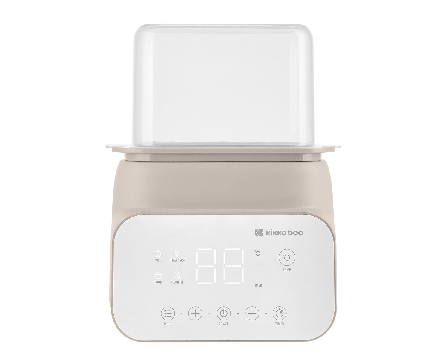 Kikkaboo Doppelflaschenw&auml;rmer Handy 4 in 1 Erw&auml;rmen Sterilisieren Nachtlicht beige - Bild 1