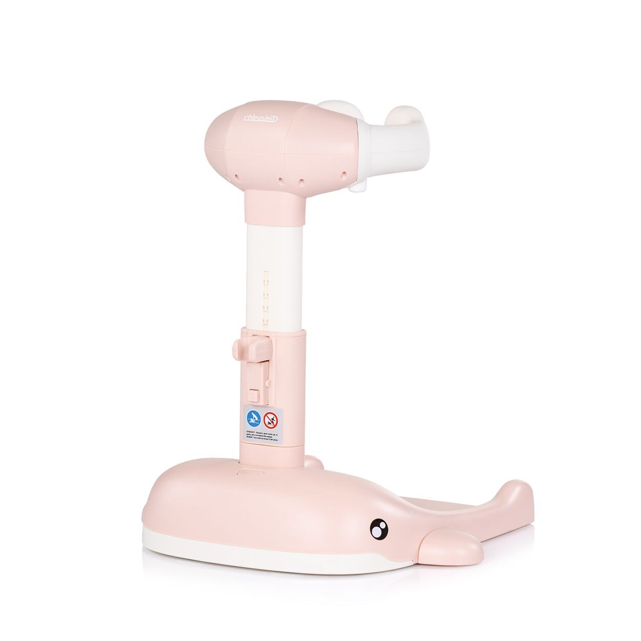 Chipolino Babybadeständer, Duschhilfe Wal faltbar höhenverstellbar Duschhalter rosa