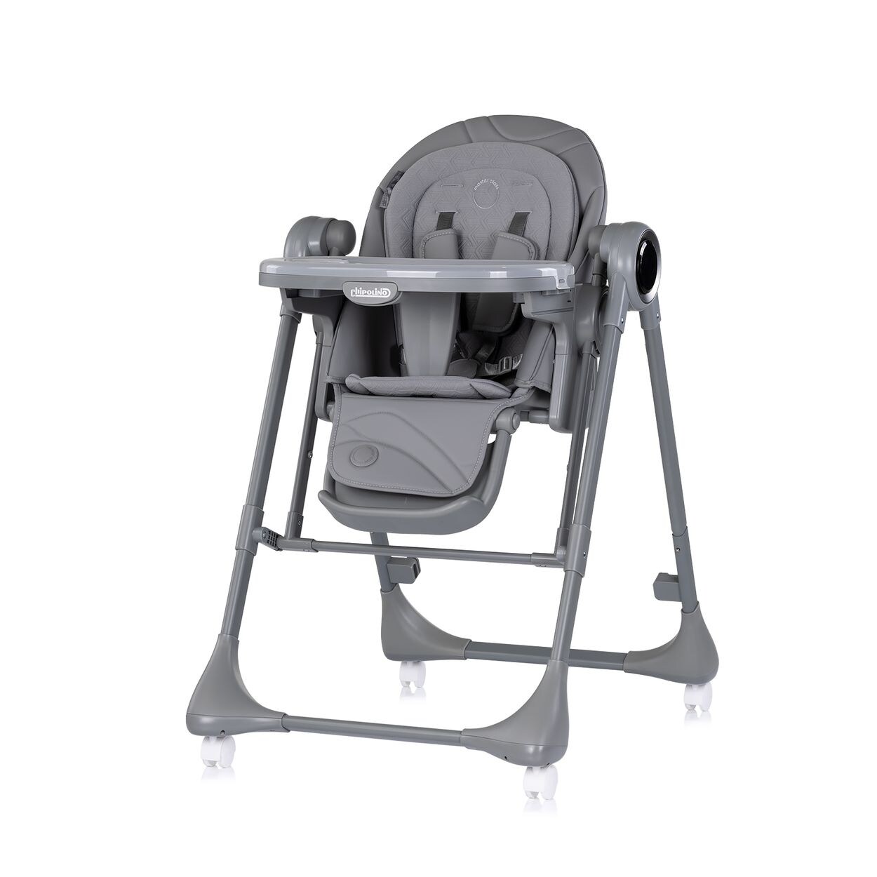 Chipolino Hochstuhl Master Class 2 in 1 elektrisch Babyschaukel Fernbedienung dunkelgrau