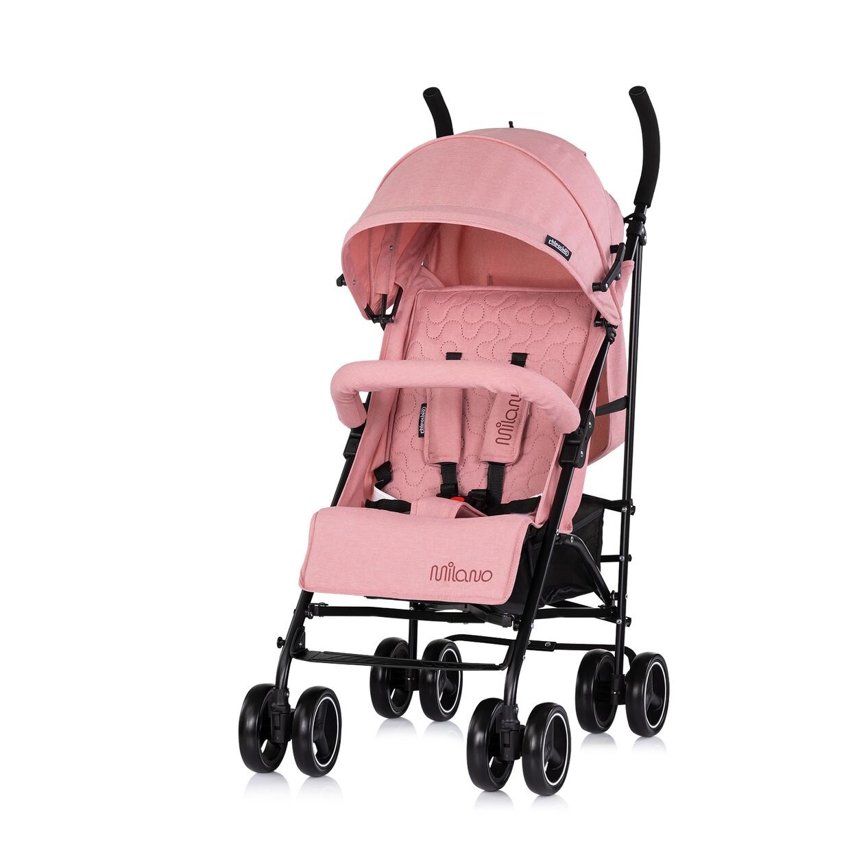 Chipolino Kinderwagen Milano Buggy bis 22 kg, Rückenlehne verstellbar, faltbar pink