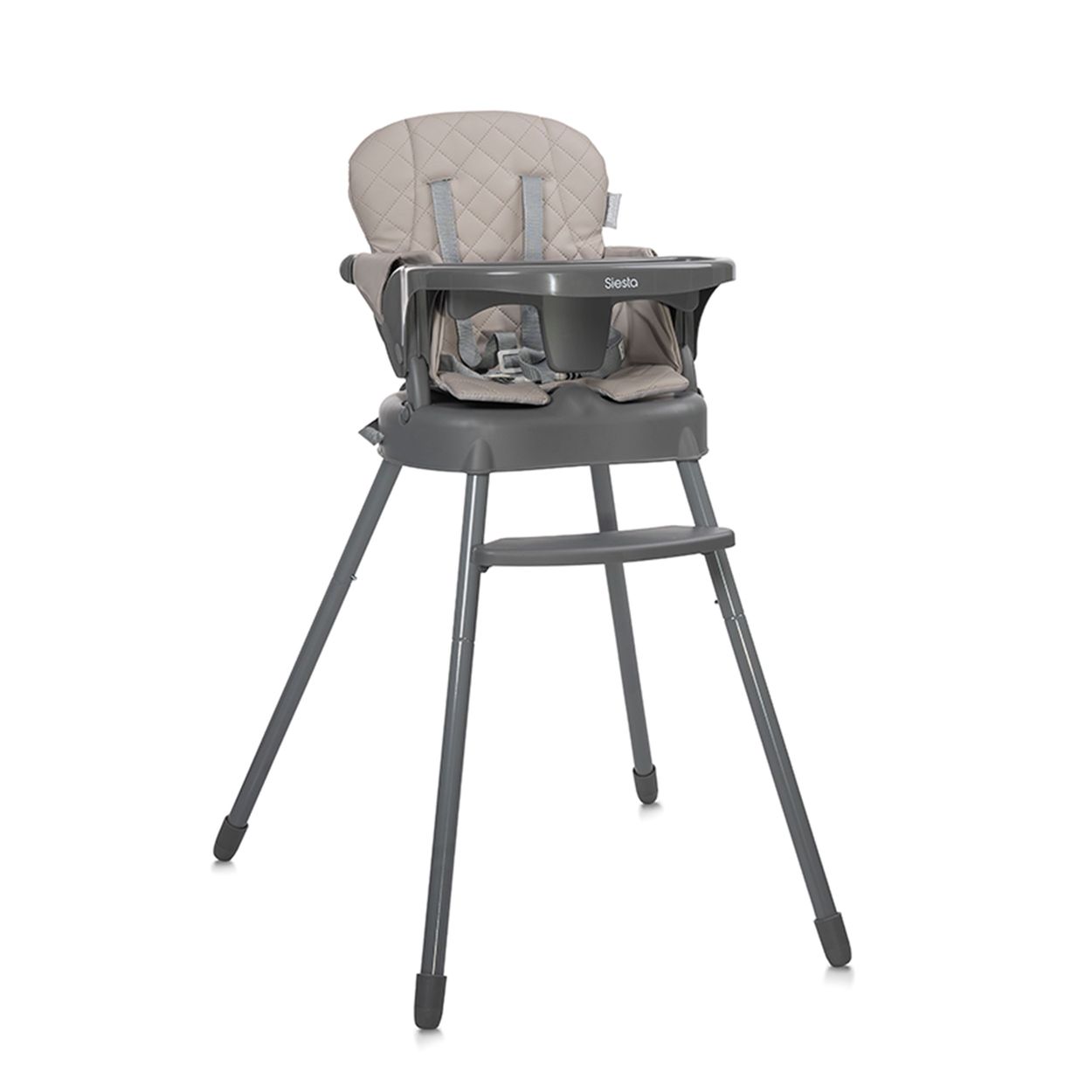 Lorelli Kinderhochstuhl Vanilla 3 in 1 Kinderstuhl, Tablett, Fu&szlig;st&uuml;tze, Gurt beige - Bild 1