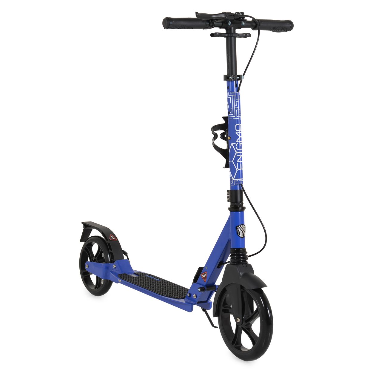 Byox Kinderroller Enigma PU-R&auml;der klappbar St&auml;nder Getr&auml;nkehalter Handbremse blau - Bild 1