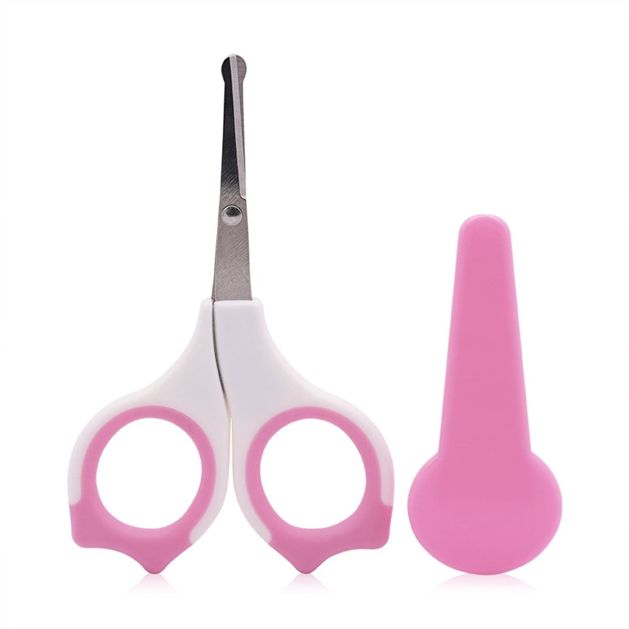 Lorelli Baby Nagelschere Schutzkappe gebogen, Edelstahl, Babyschere, Nagelpflege - Bild 1