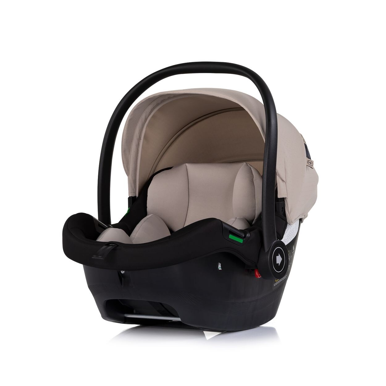 Chipolino Babyschale Elite next Gen i-Size (40-87cm) Schaukelfuß Gurt 3D-Kissen beige