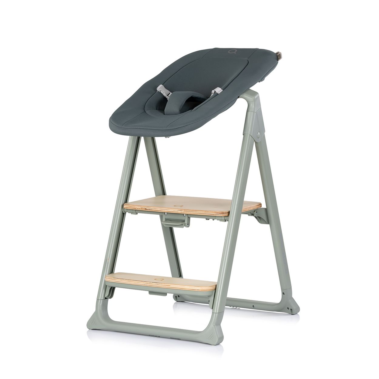 Chipolino Hochstuhl Quatro 4in1 Babywippe Lernturm Kinderstuhl Tablett Fu&szlig;st&uuml;tze gr&uuml;n - Bild 1