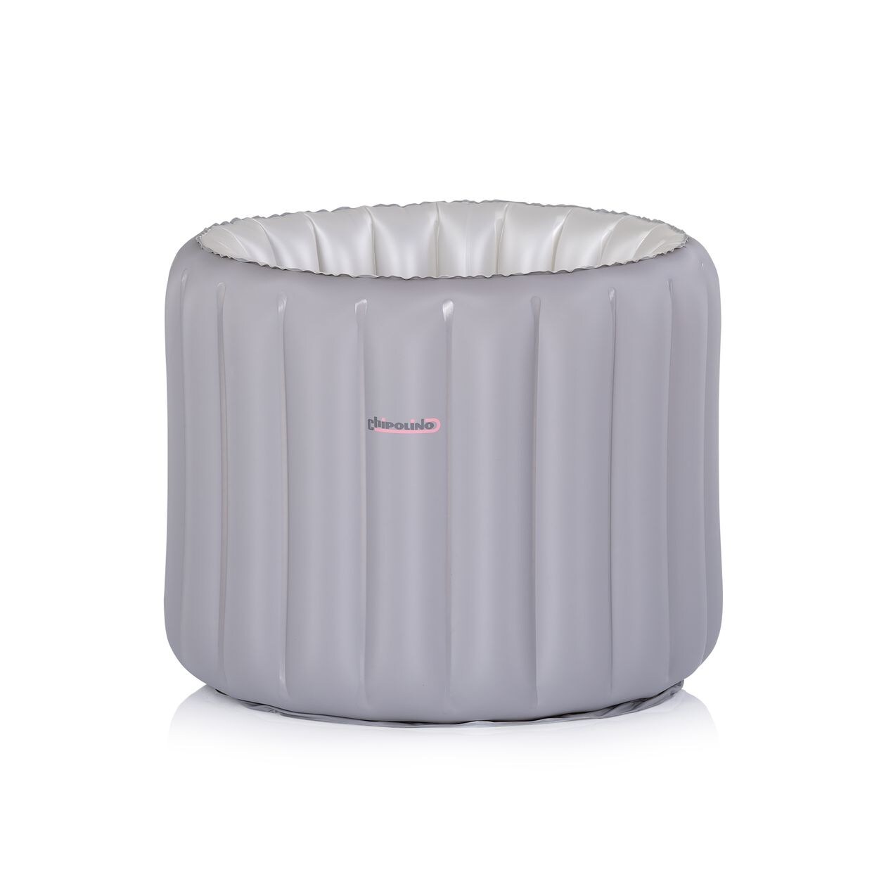, Babybadewanne Bubble Nest aufblasbar, rund, Sitz, Pumpe, Badehilfe grau