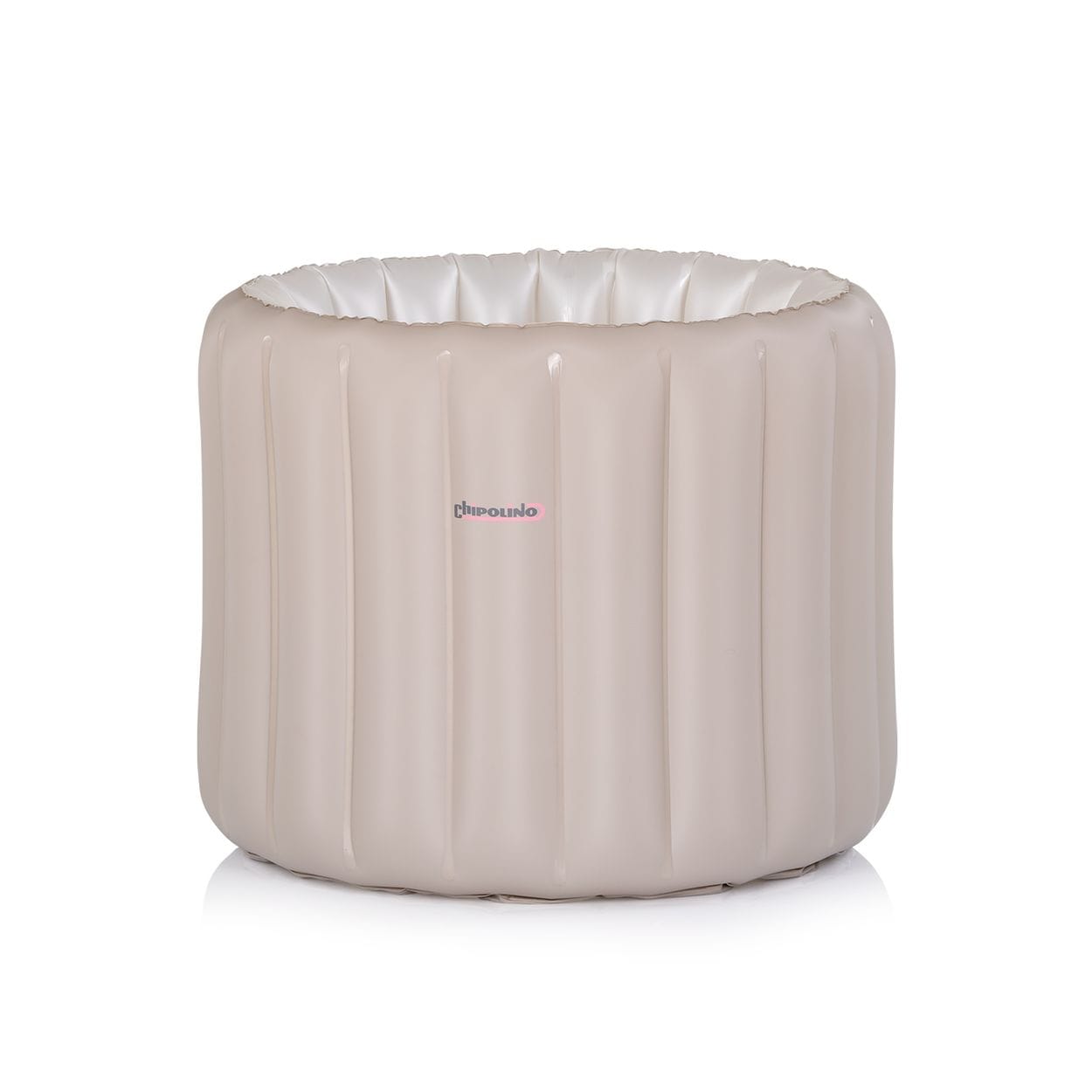 Chipolino, Babybadewanne Bubble Nest aufblasbar, rund, Sitz, Pumpe, Badehilfe beige - Bild 1