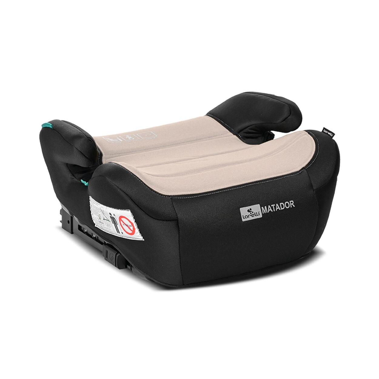 Lorelli Sitzerhöhung i-Size Matador (125-150cm) Kindersitz, Isofix, Armlehne beige