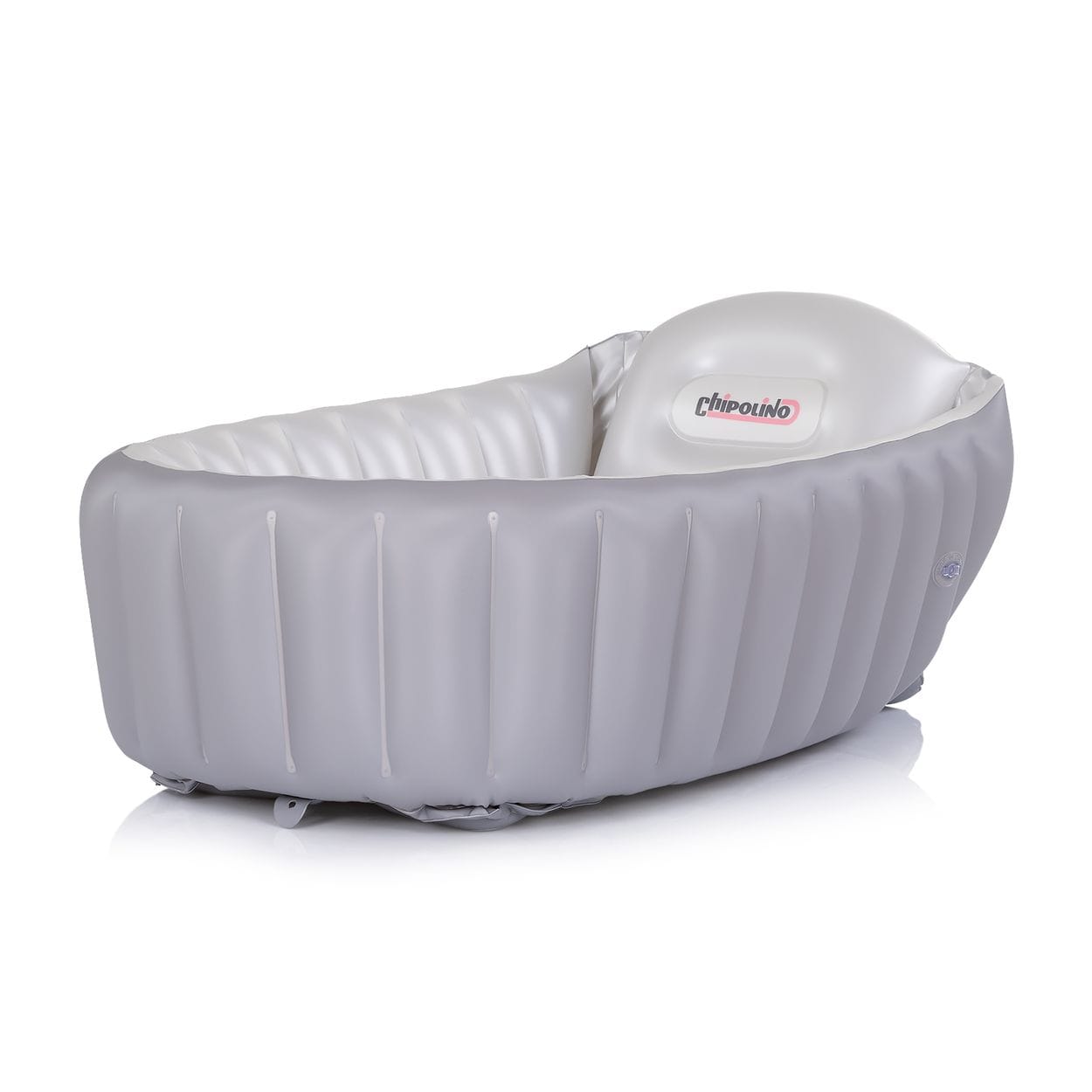 Chipolino Babybadewanne Baby Cloud aufblasbar Pumpe Seitenpolster ab Geburt grau - Bild 1