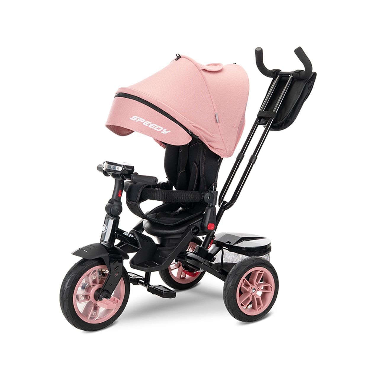 Lorelli Tricycle Speedy, Luftreifen, drehbarer Sitz, Musik, Licht, Schubstange pink - Bild 1