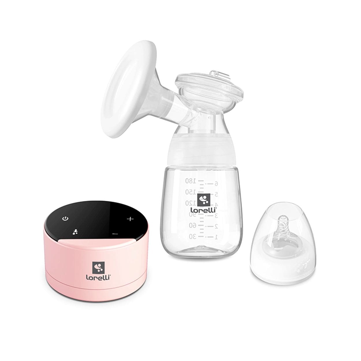Lorelli elektrische Milchpumpe Daily Comfort Touchscreen, 180 ml, Schutzdeckel pink - Bild 1