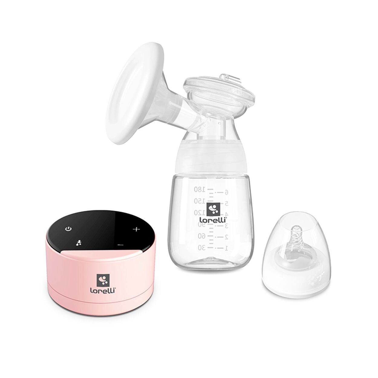 Lorelli elektrische Milchpumpe Daily Comfort Touchscreen, 180 ml, Schutzdeckel pink