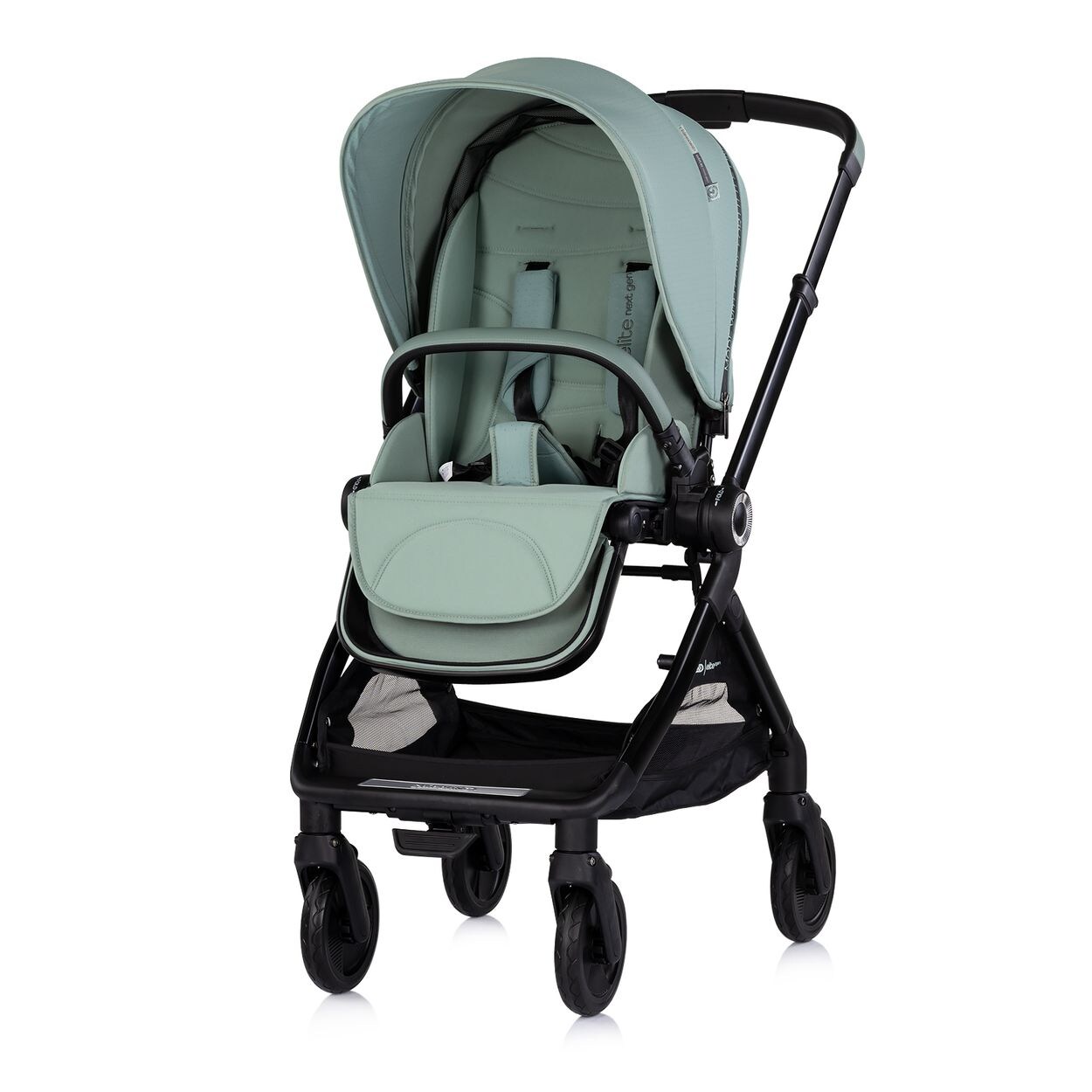 Chipolino Kombikinderwagen 3 in 1 Elite next GEN Babyschale Babywanne Tasche grün