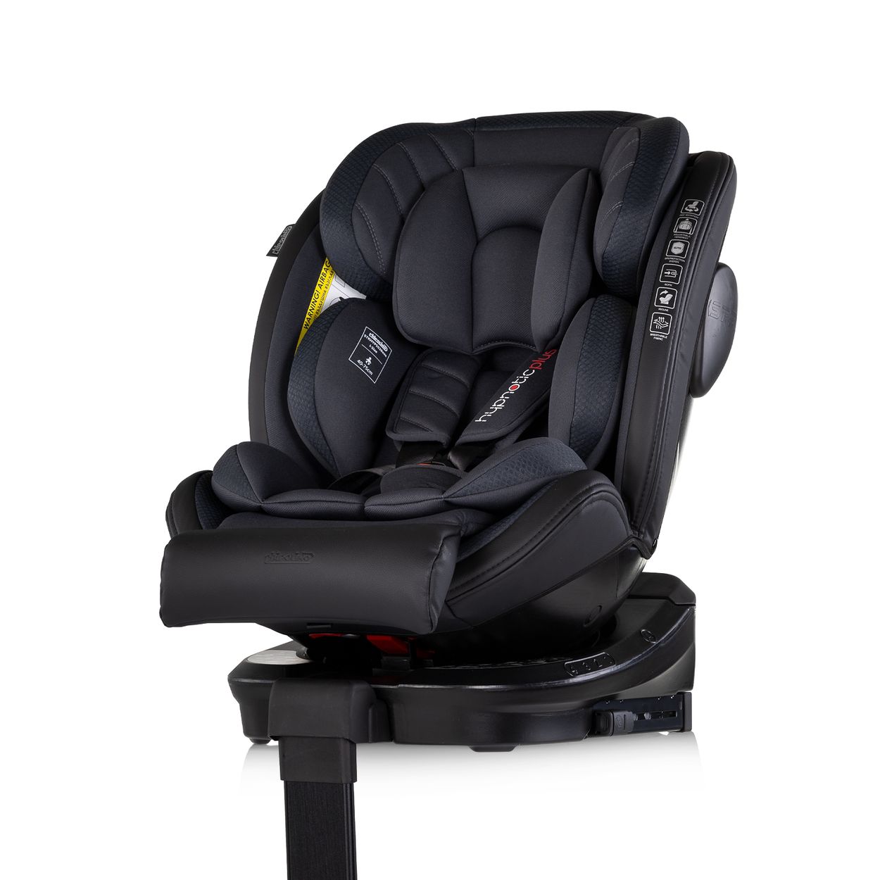 Chipolino Kindersitz Hypnotic Plus i-Size (40-150cm) St&uuml;tzfu&szlig; Isofix Gurt SPS schwarz - Bild 1