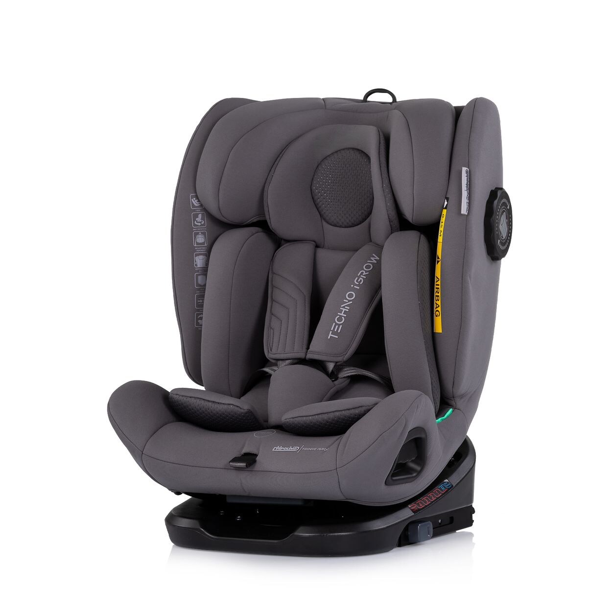 Chipolino Kindersitz Techno iGROW i-Size (40-150cm) Isofix Top Tether Kopfstütze braun