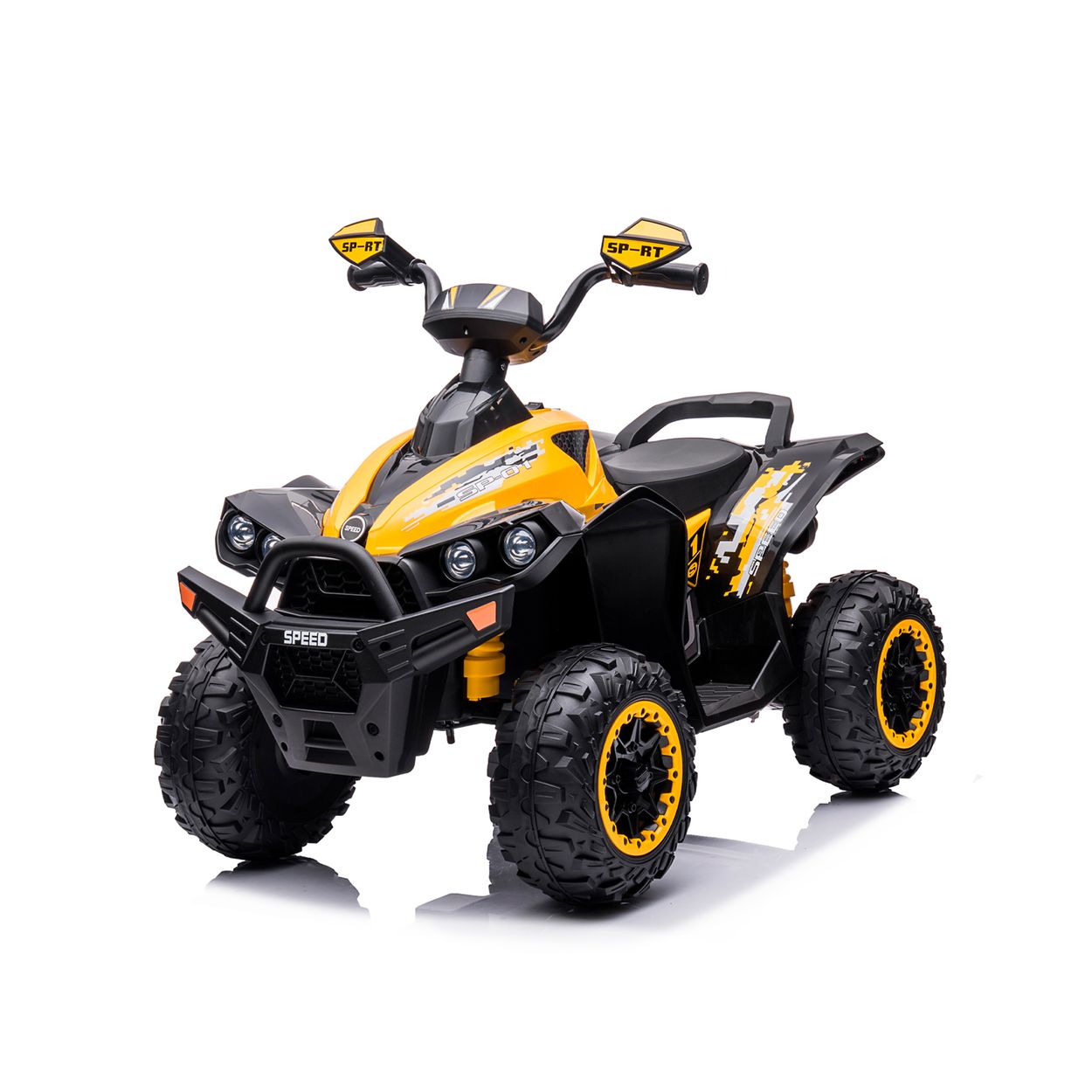Chipolino Kinder Elektroquad ATV Speed Licht Musik 2 Motoren Fu&szlig;pedal bis 35 kg gelb - Bild 1