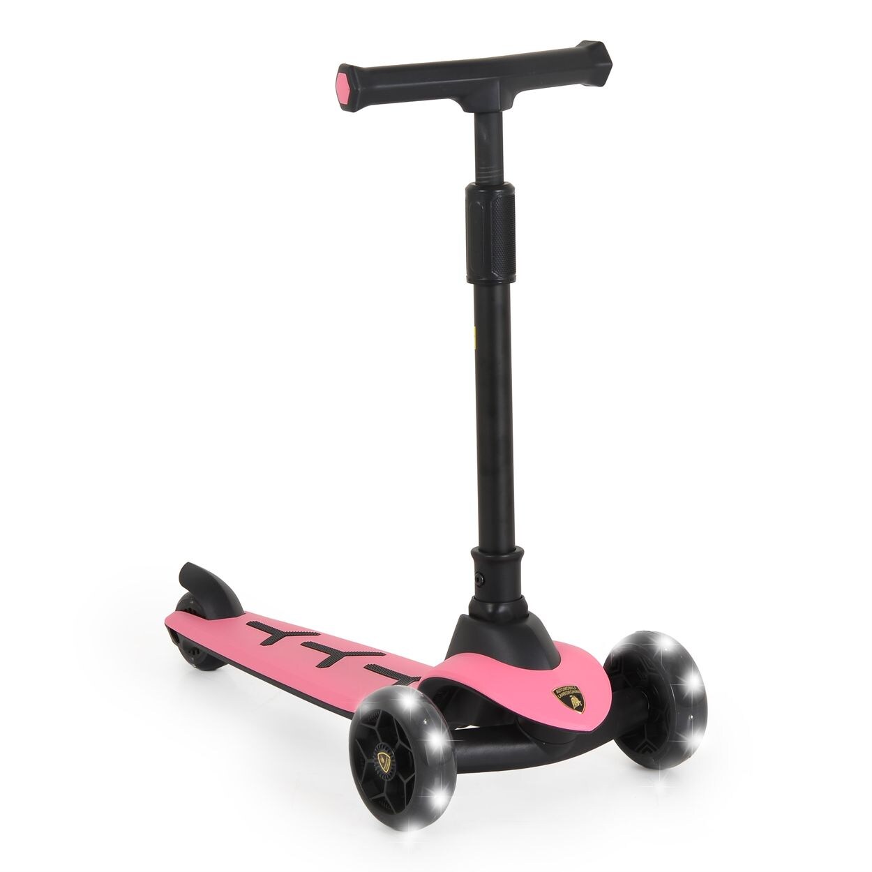 Moni Kinderroller Lamborghini Pro PU-Räder ABEC-7 LED Hinterradbremse bis 50 kg rosa