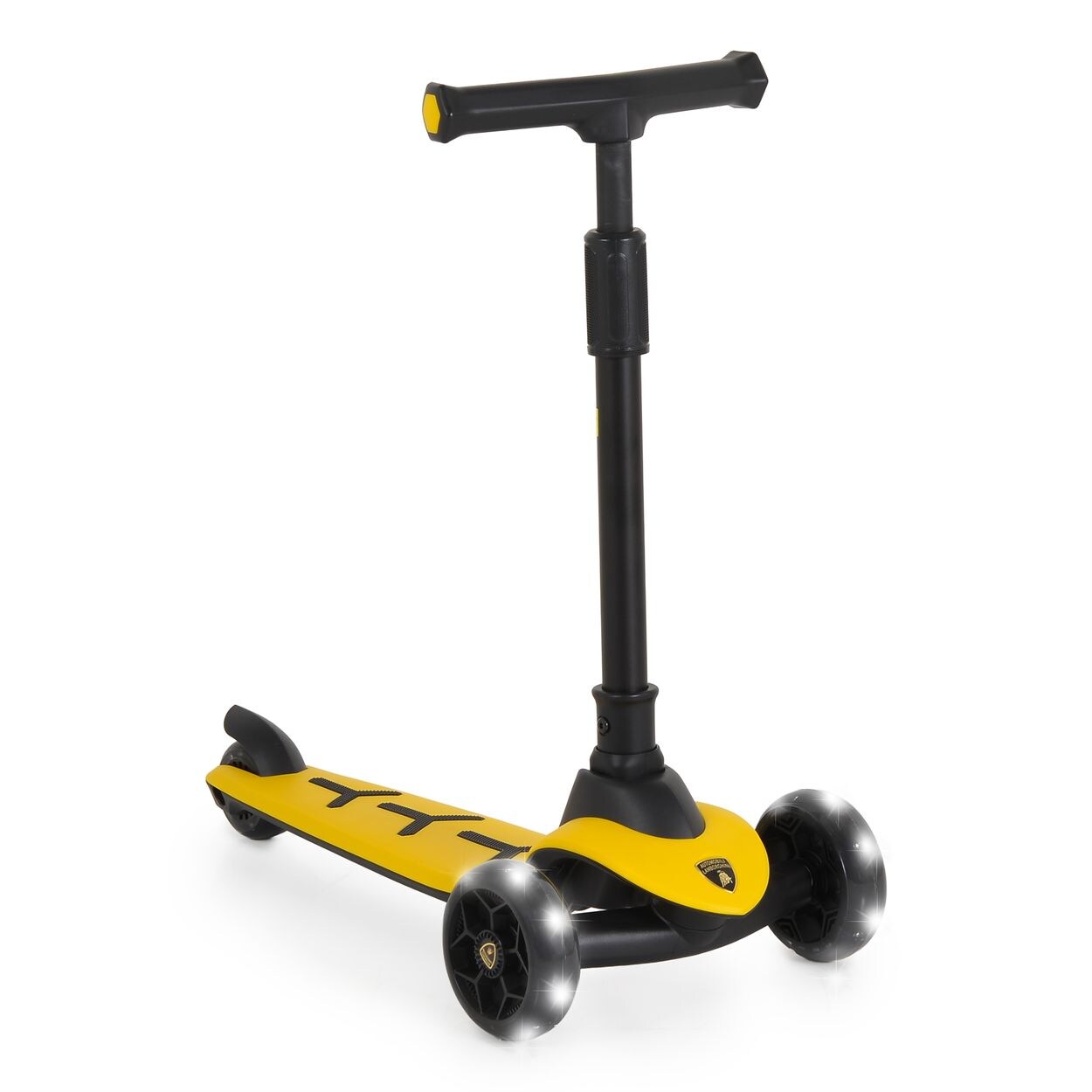 Moni Kinderroller Lamborghini Pro PU-Räder ABEC-7 LED Hinterradbremse bis 50 kg gelb