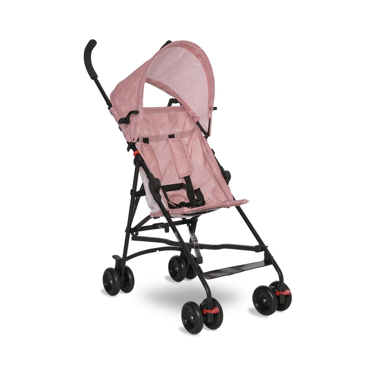 Lorelli Kinderwagen Buggy Vaya verstellbares Sonnendach, klappbar, Fußstütze rosa