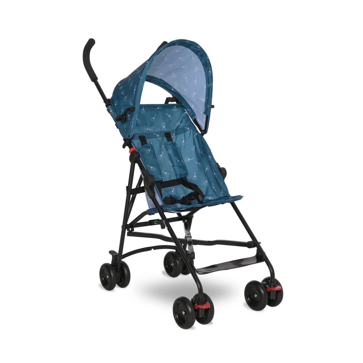 Lorelli Kinderwagen Buggy Vaya verstellbares Sonnendach, klappbar, Fußstütze blau