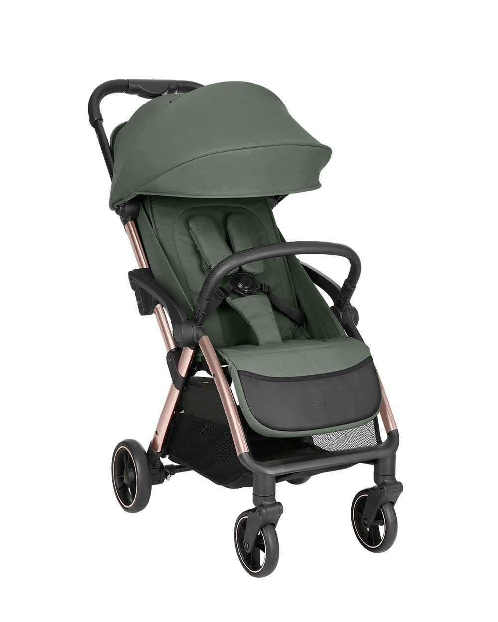 Kikkaboo Kinderwagen, Buggy Eden bis 22 kg Federung Regenschutz zusammenklappbar dunkelgrün