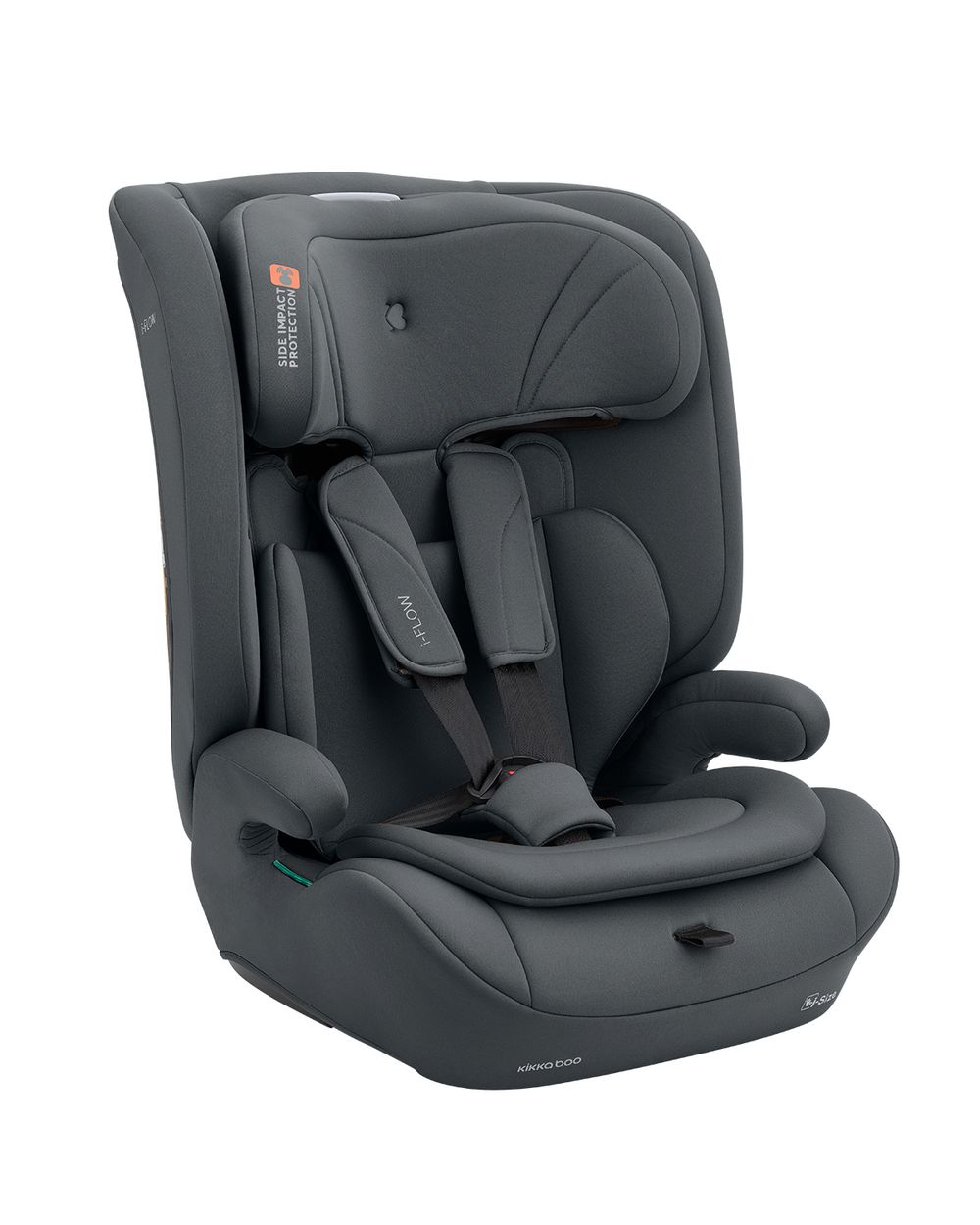 Kikka boo, Kindersitz i-Flow i-Size (76-150) Kopfst&uuml;tze verstellbar 5-Punkt-Gurt grau - Bild 1