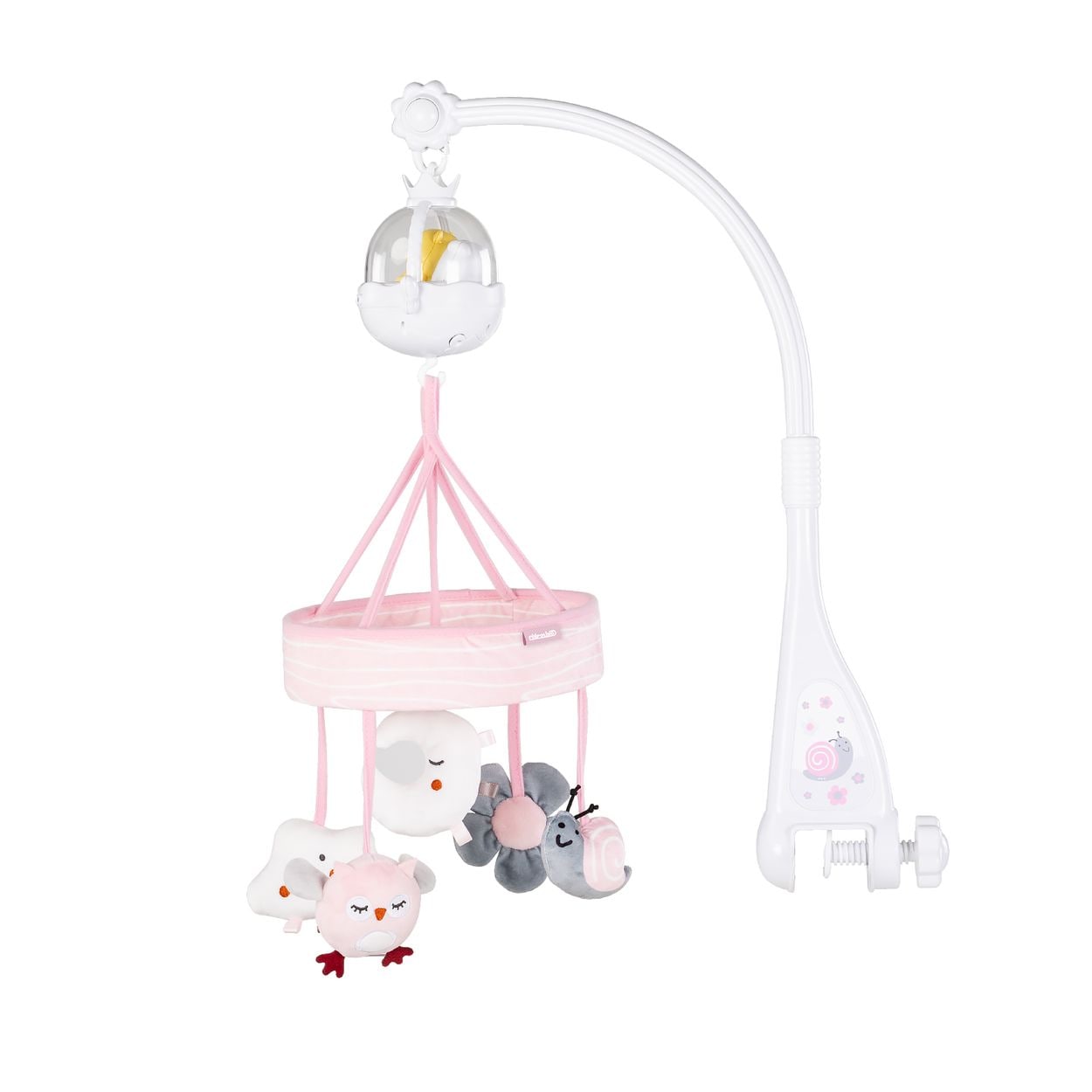 Chipolino Musik Mobile rund drehbar Projektor B&auml;r Timer Bluetooth Fernbedienung rosa - Bild 1