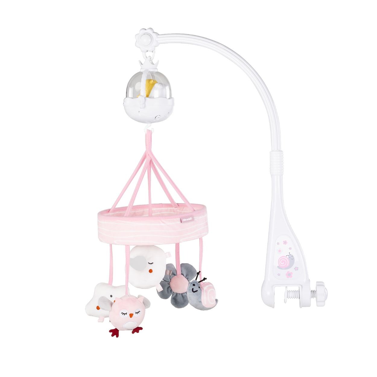 Chipolino Musik Mobile rund drehbar Projektor Bär Timer Bluetooth Fernbedienung rosa