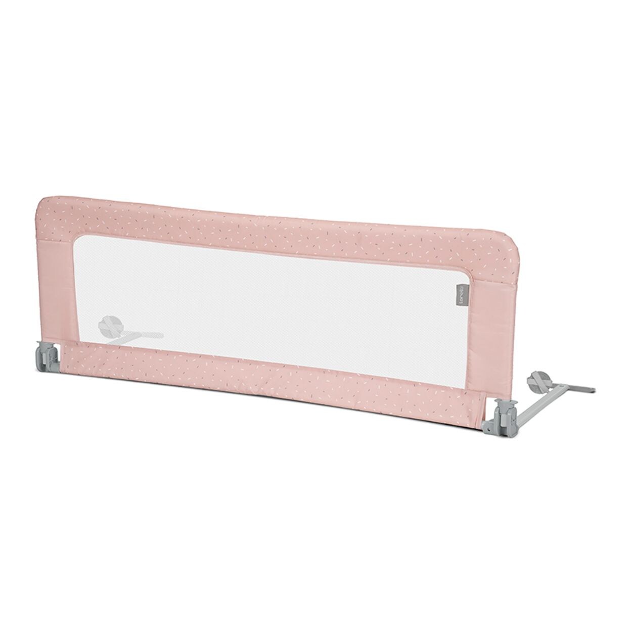 Lorelli Kinder Bettschutzgitter Safety night Größe 127 x 45 cm, faltbar, Tasche weiß rosa